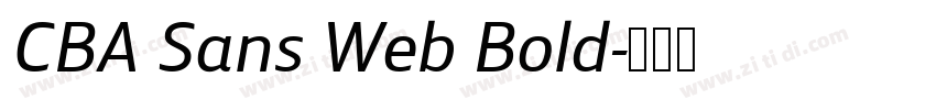 CBA Sans Web Bold字体转换 CBA Sans Web Bold字体转换